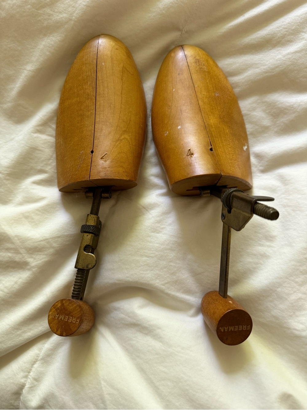 Freeman Vintage Wooden Shoe Stretchers with Adjustable Metal Clamps